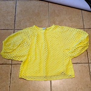 Transparent yellow blouse size: Small brand : ZARA